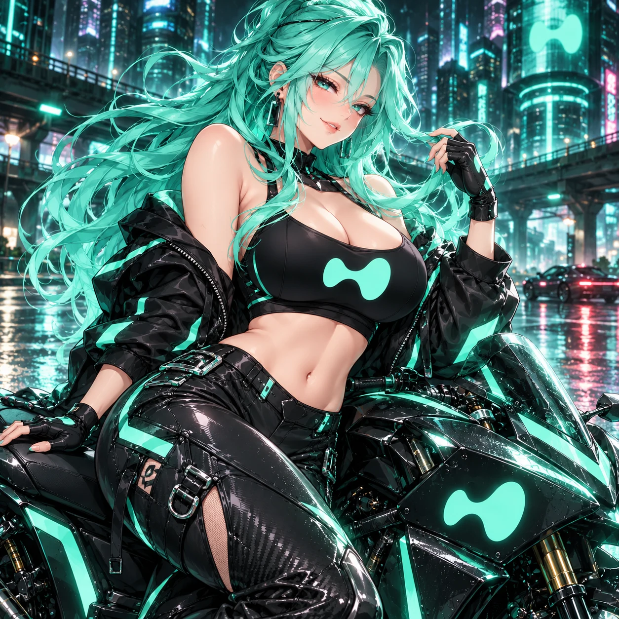 Overdrive: Hyper-chan riding into the neon city